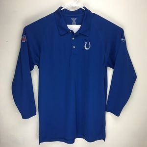 Reebok Indianapolis Colts NFL long sleeve polo shirt XL